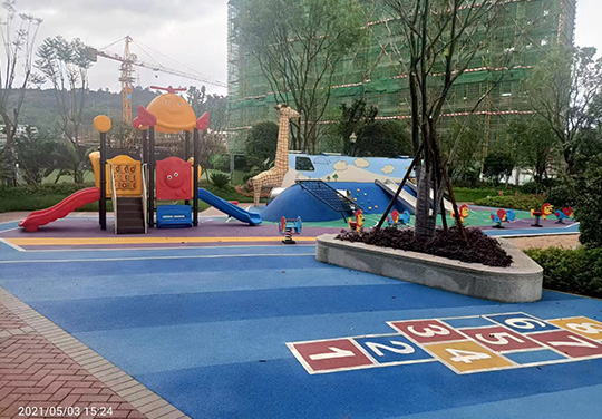 彩色生态透水混泥土